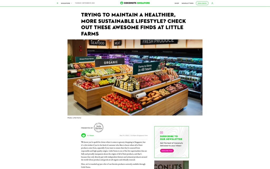 Little Farms Advertorial on Coconuts Bangkok