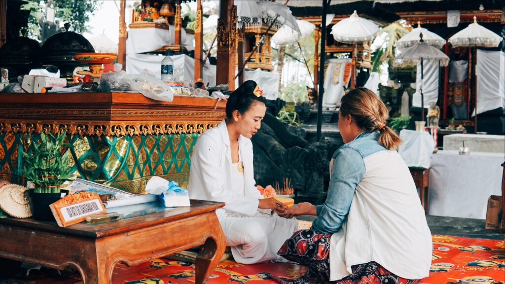 Balinese Hindu priestess Ida Sri Bhagawan