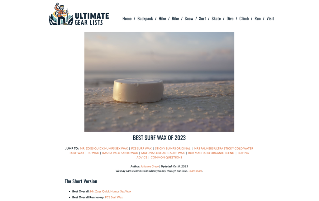 Ultimate Gear Lists Best Surf Wax